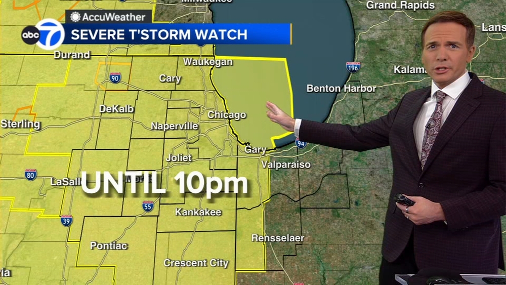 Severe Thunderstorm Watch for in effect for Chicago area