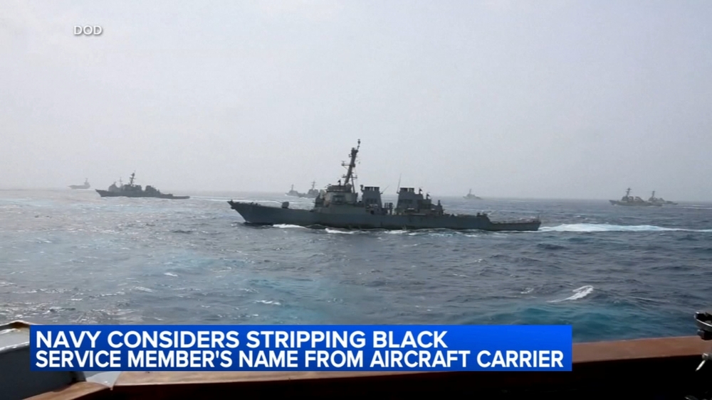 Navy mulls stripping war hero's name from carrier for Trump: Sources