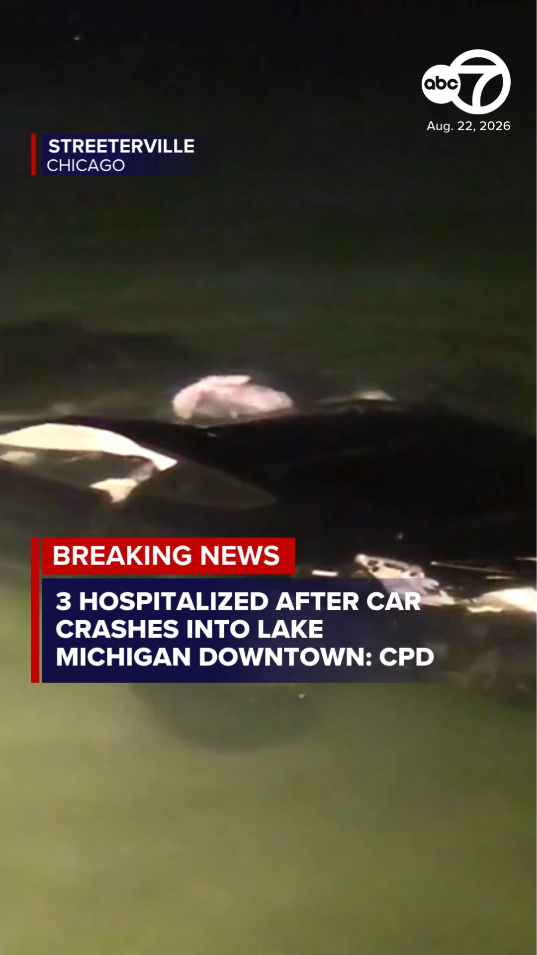 3 hospitalized after car crashes into Lake Michigan downtown: CPD
