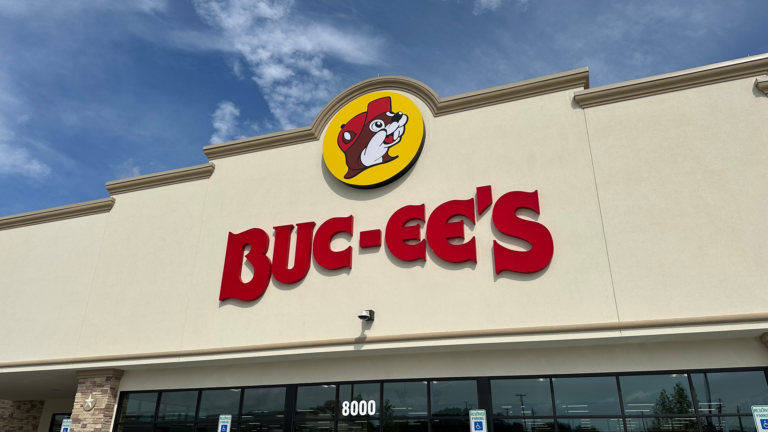 A view of the Buc-ee's storefront in Huber Heights, Ohio, Friday, Aug. 14, 2026.