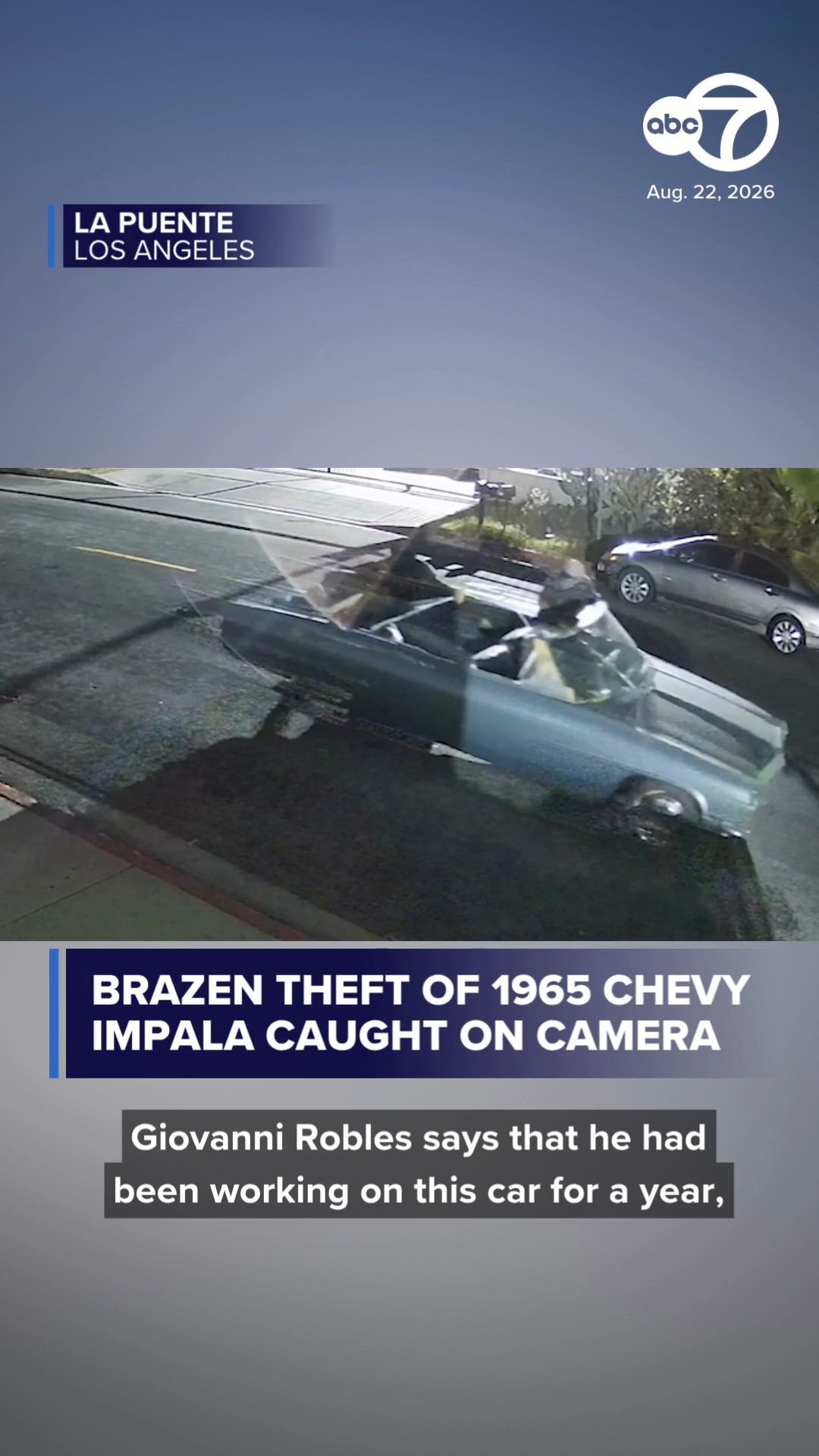 Brazen theft of 1965 Chevy Impala caught on video in SoCal