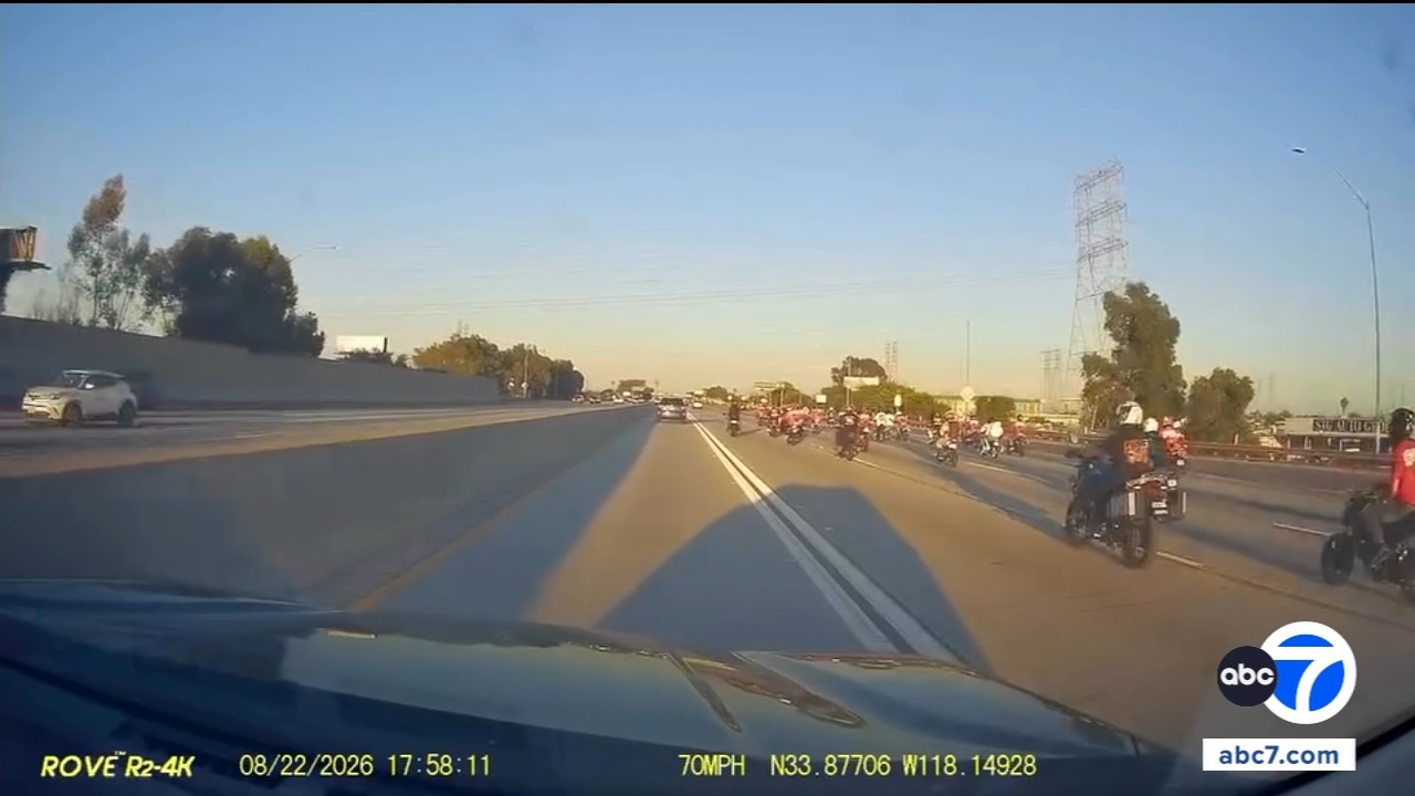 E-bike takeover on 91 Freeway caught on video