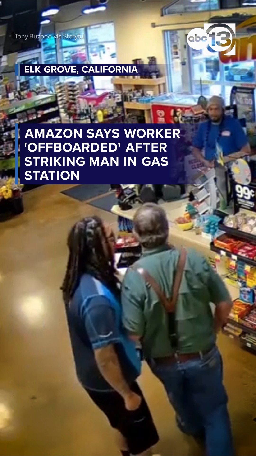 Amazon says worker 'Offboarded' after striking man in gas station