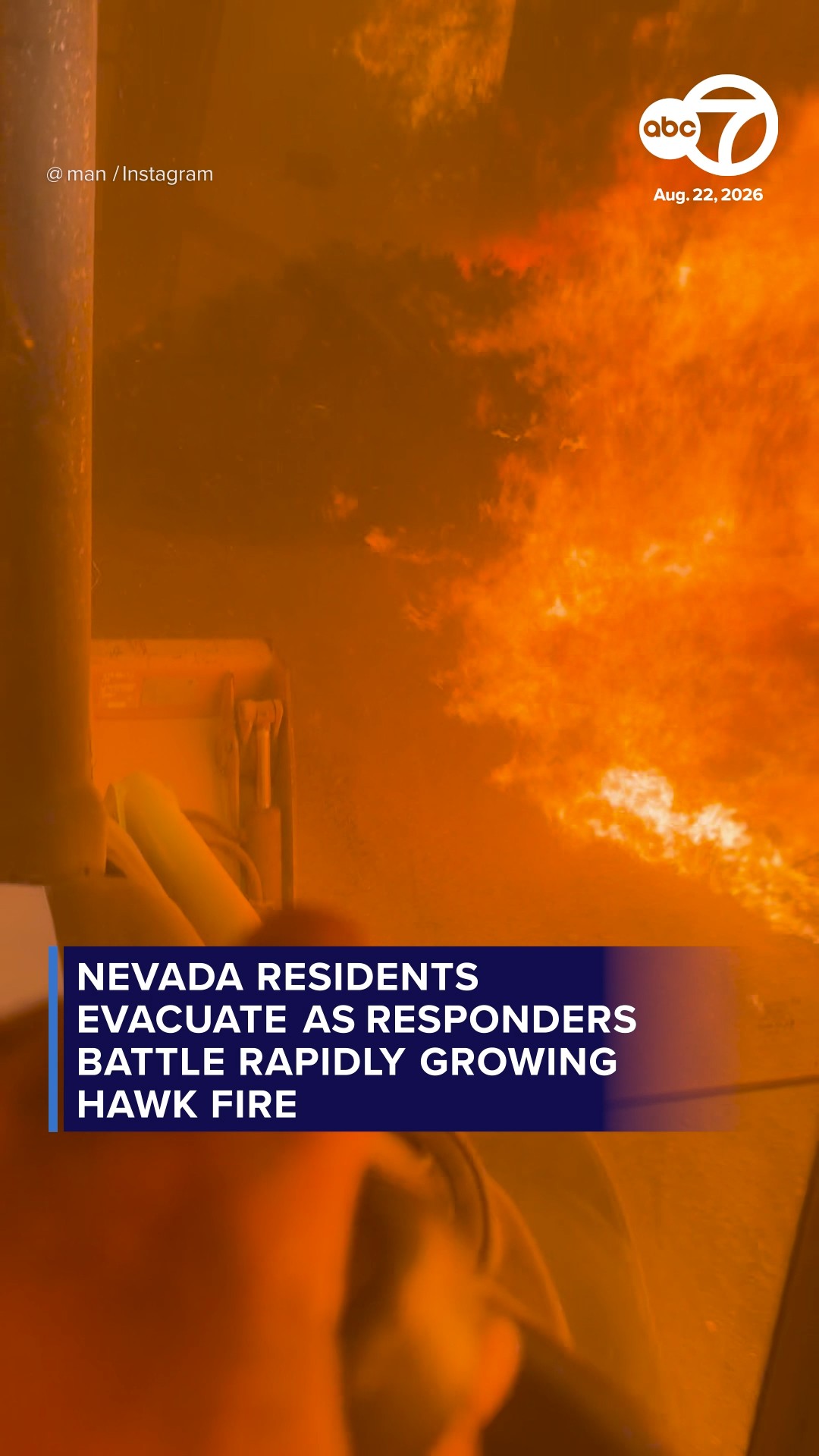 NV residents evacuate as responders battle rapidly growing Hawk Fire