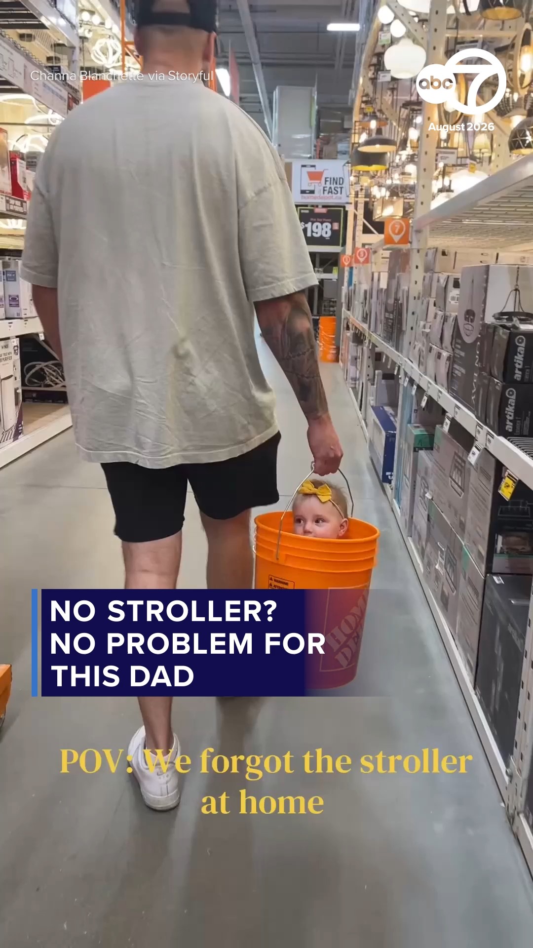 No stroller? No problem for this dad!