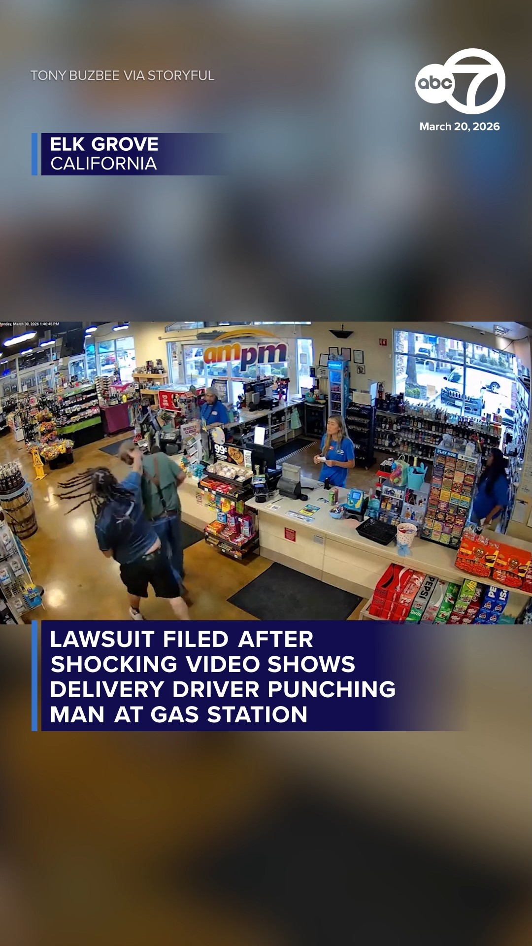 Shocking video shows delivery driver punching man at CA gas station