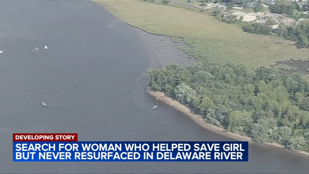 Search for missing woman who helped save girl but never resurfaced in Delaware River