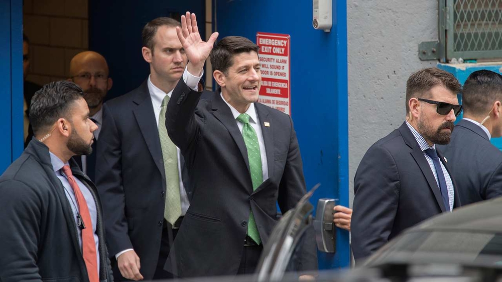 Demonstators protest Paul Ryan's visit to Harlem charter school