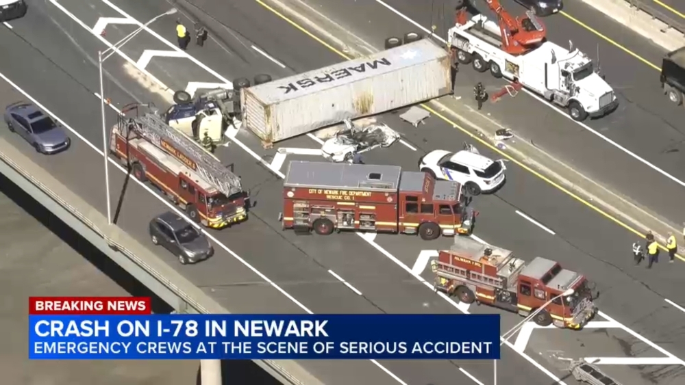 Serious accident involving a truck and car on I-78