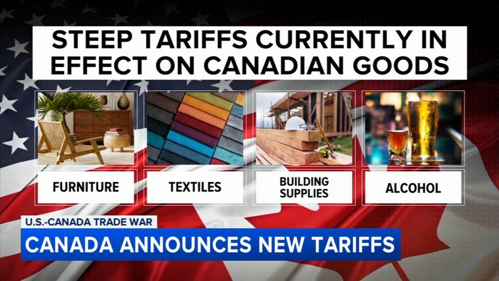Canada strikes back at US with retaliatory tariffs as trade war escalates