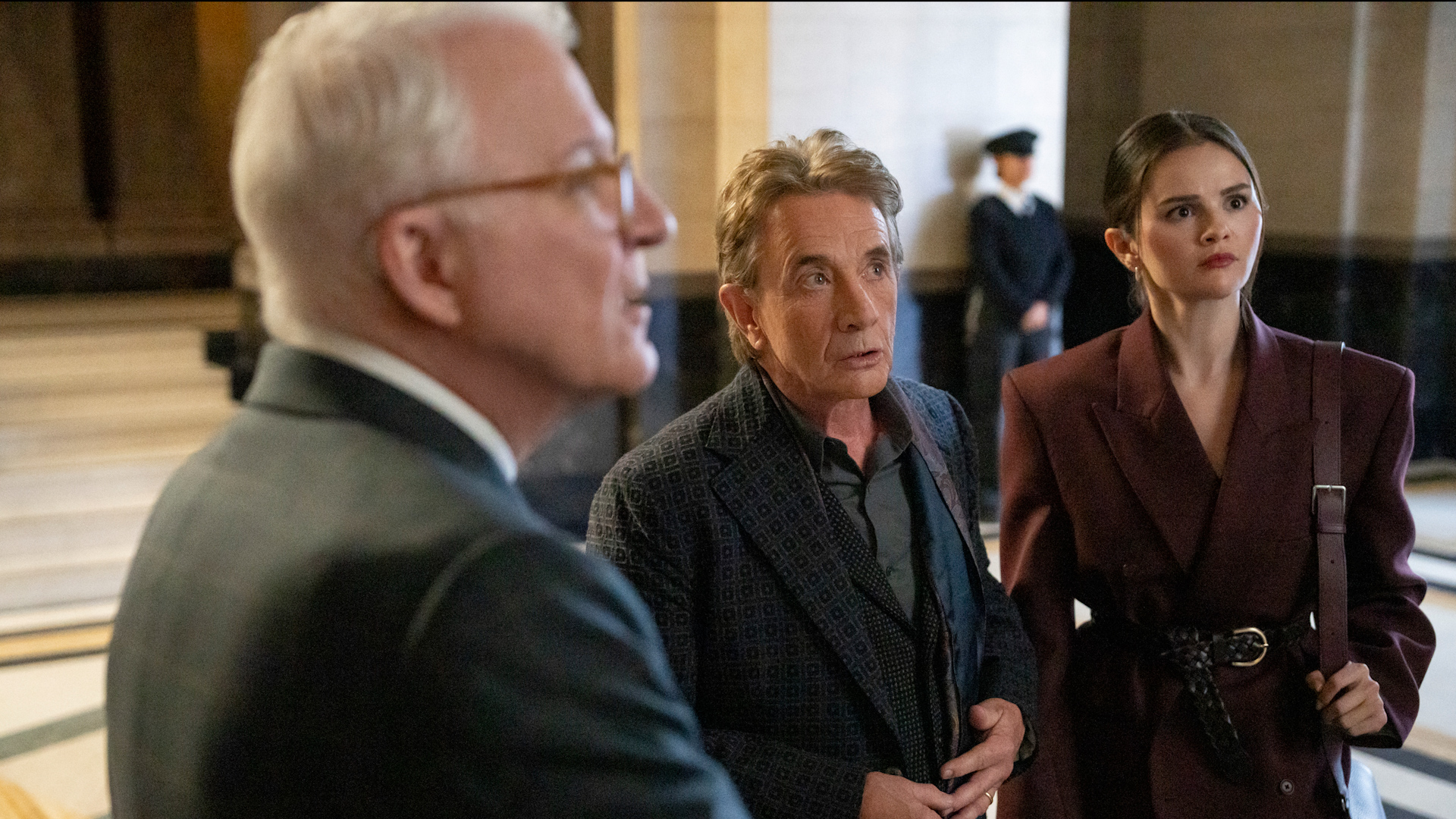 Steve Martin, Martin Short and Selena Gomez are on the set of "Only Murders in London" 