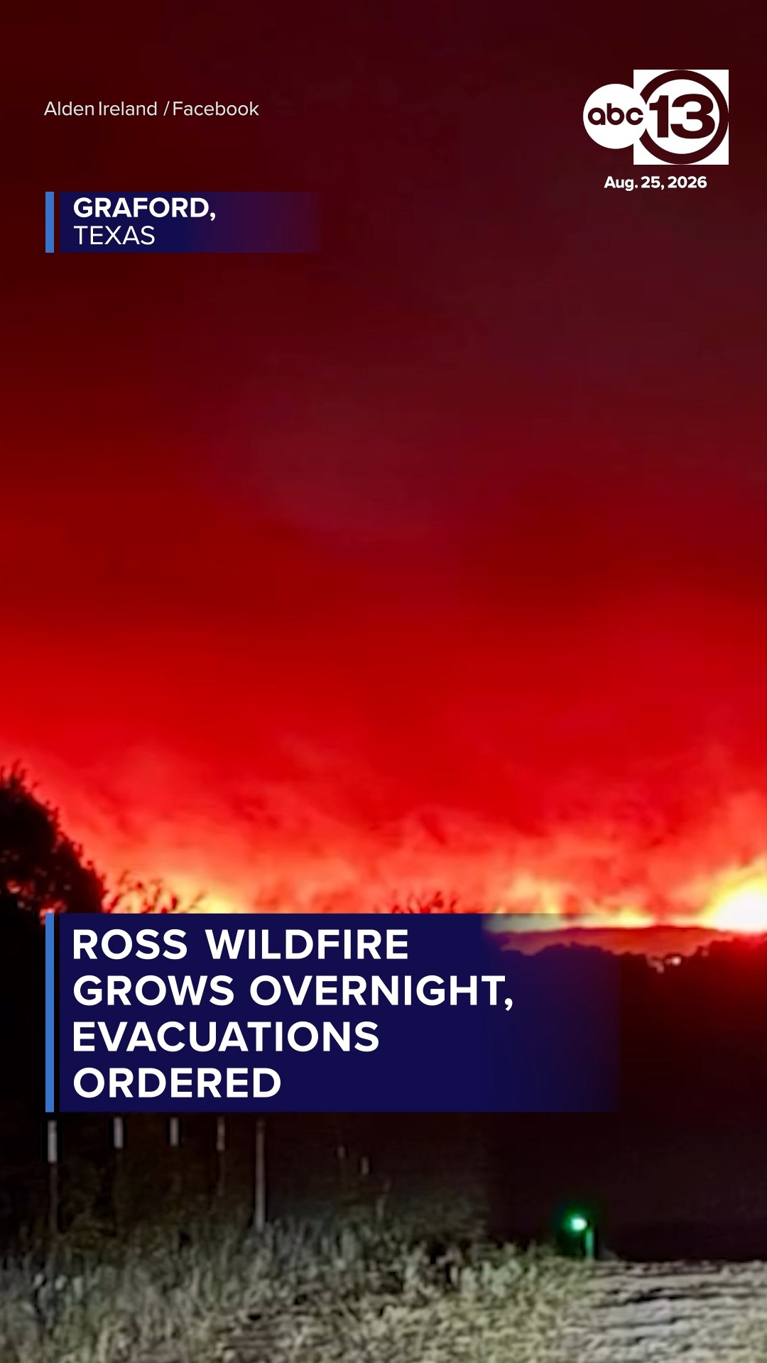 Ross Wildfire grows overnight, evacuations ordered