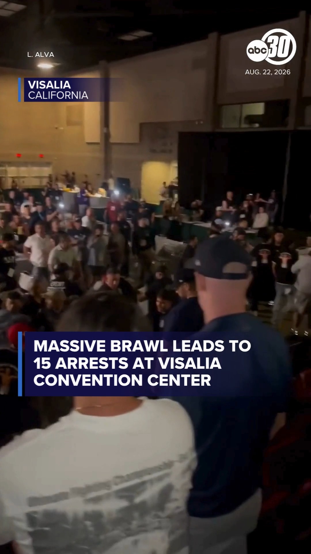Massive brawl leads to 15 arrests at Visalia Convention Center