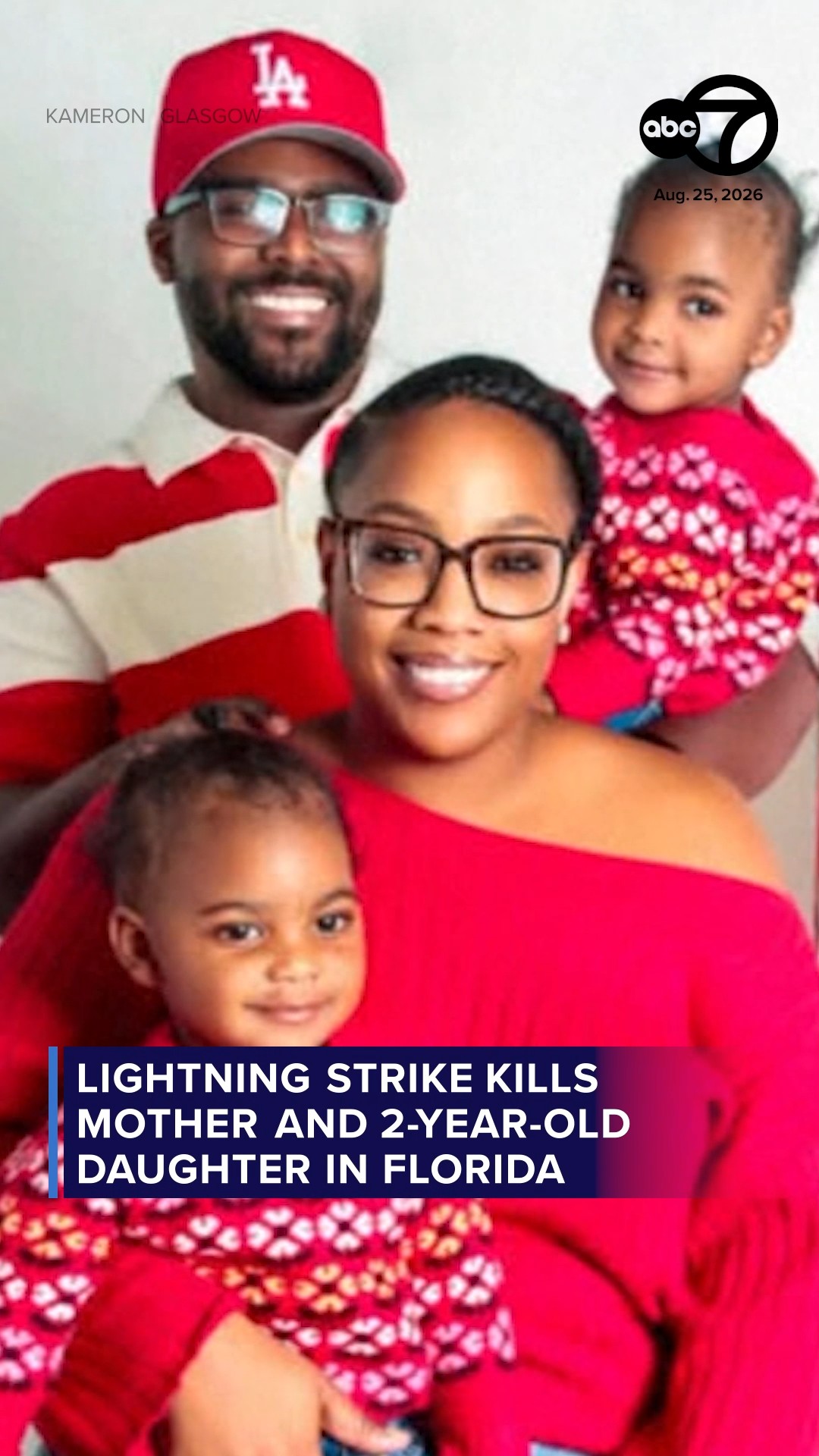 Lightning strike kills mother and 2-year-old daughter in Florida