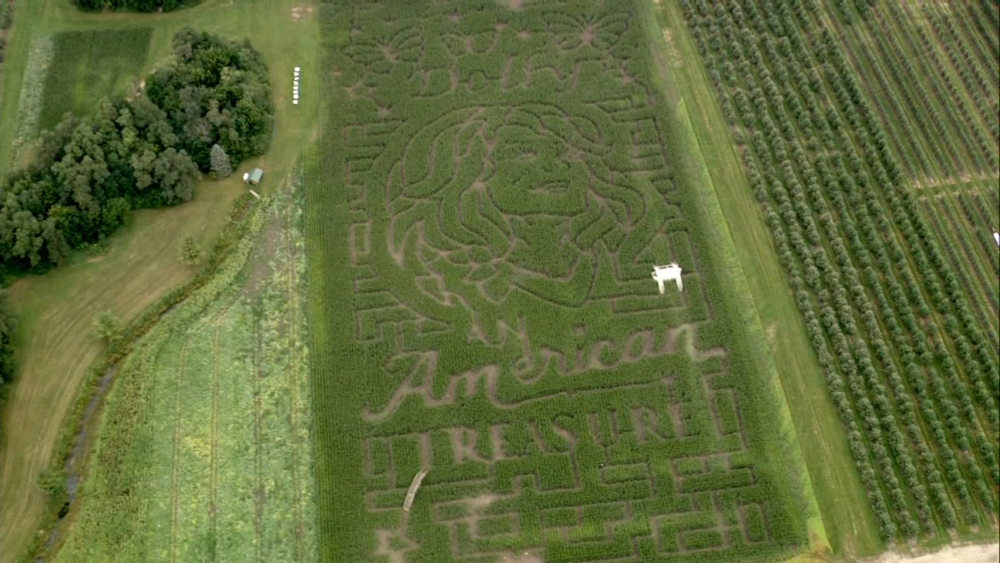 Dolly Parton corn maze in Woodstock, Illinois