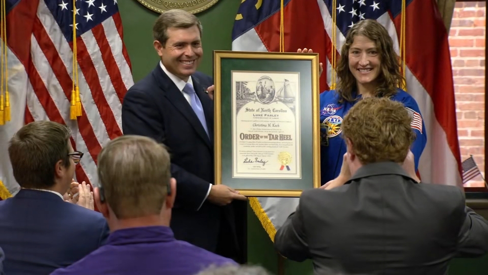 FULL: Christina Koch honored with the Order of the Tar Heel