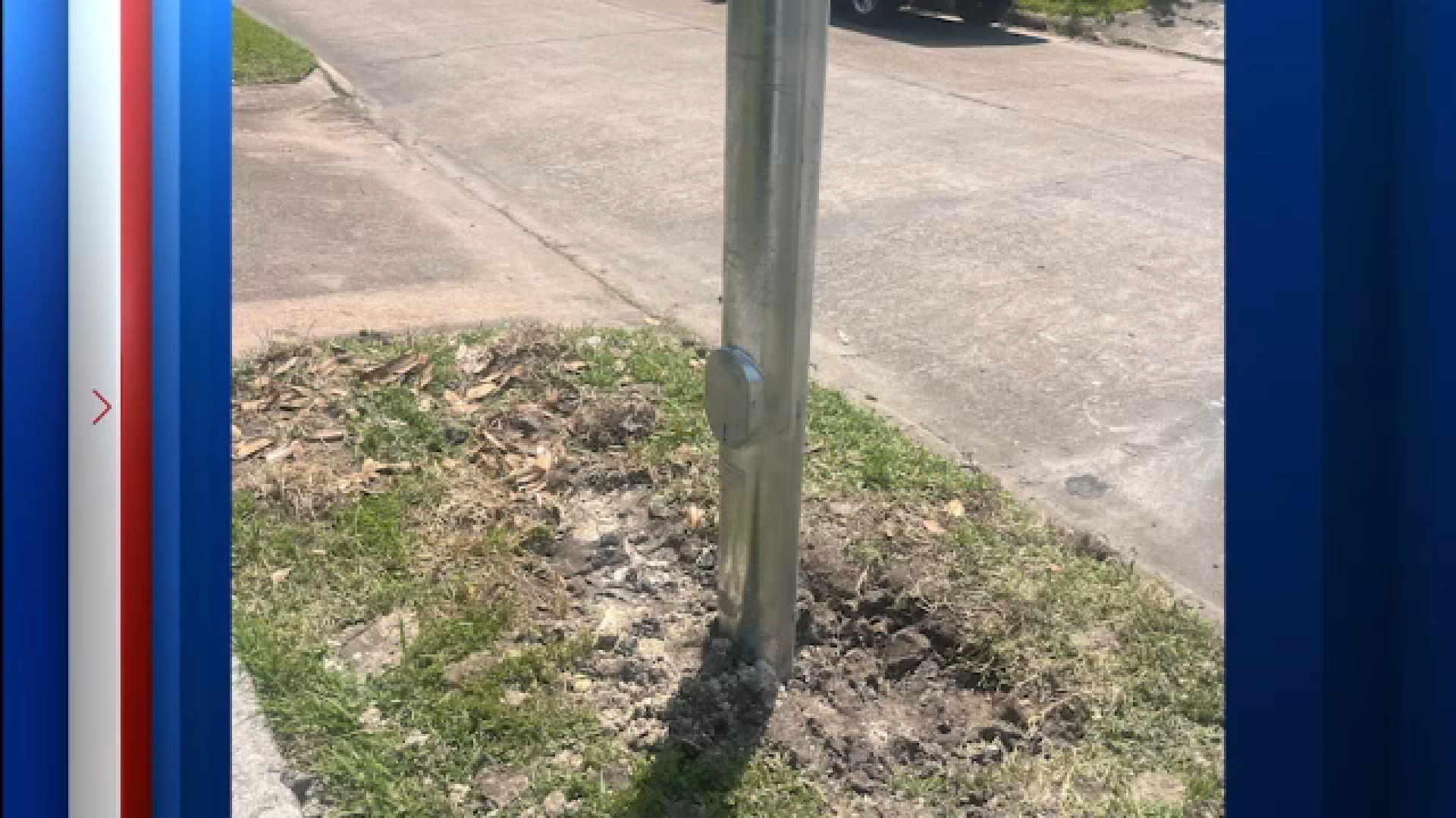 A pole was removed and replaced after being knocked down in a crash in the East Little York/Homestead neighborhood.