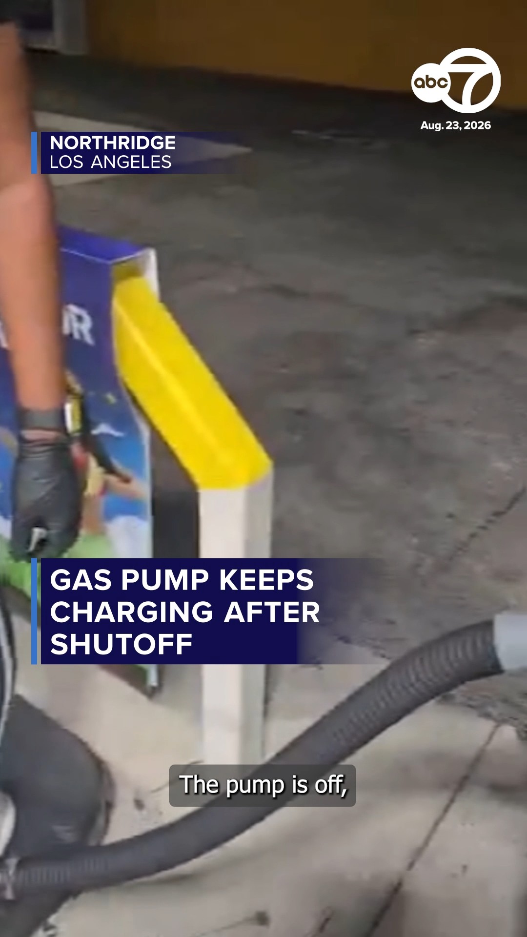 Video shows gas pump continuing to charge after nozzle shuts off