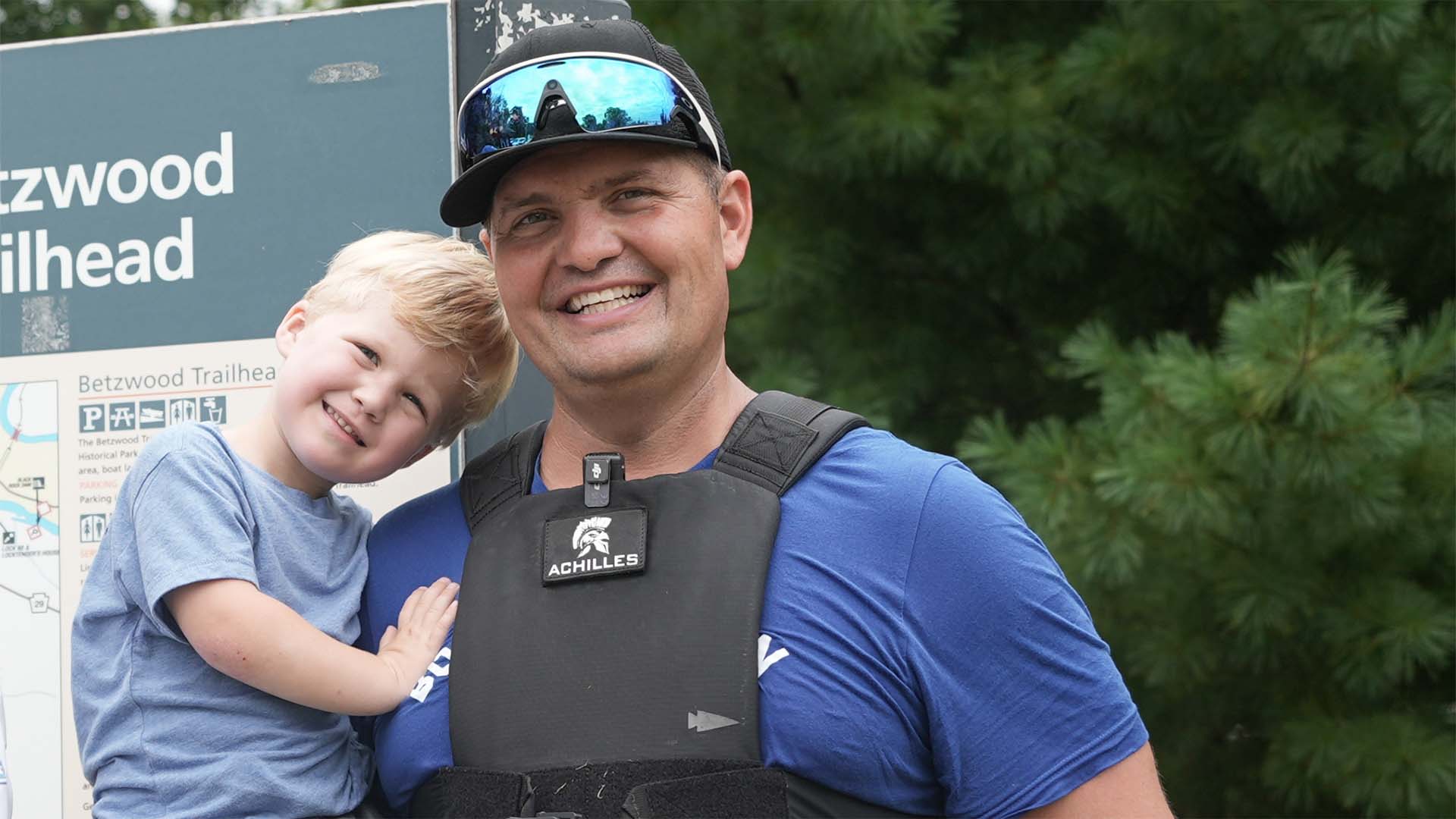 Pa. father walks marathon carrying 65 pounds for cystic fibrosis