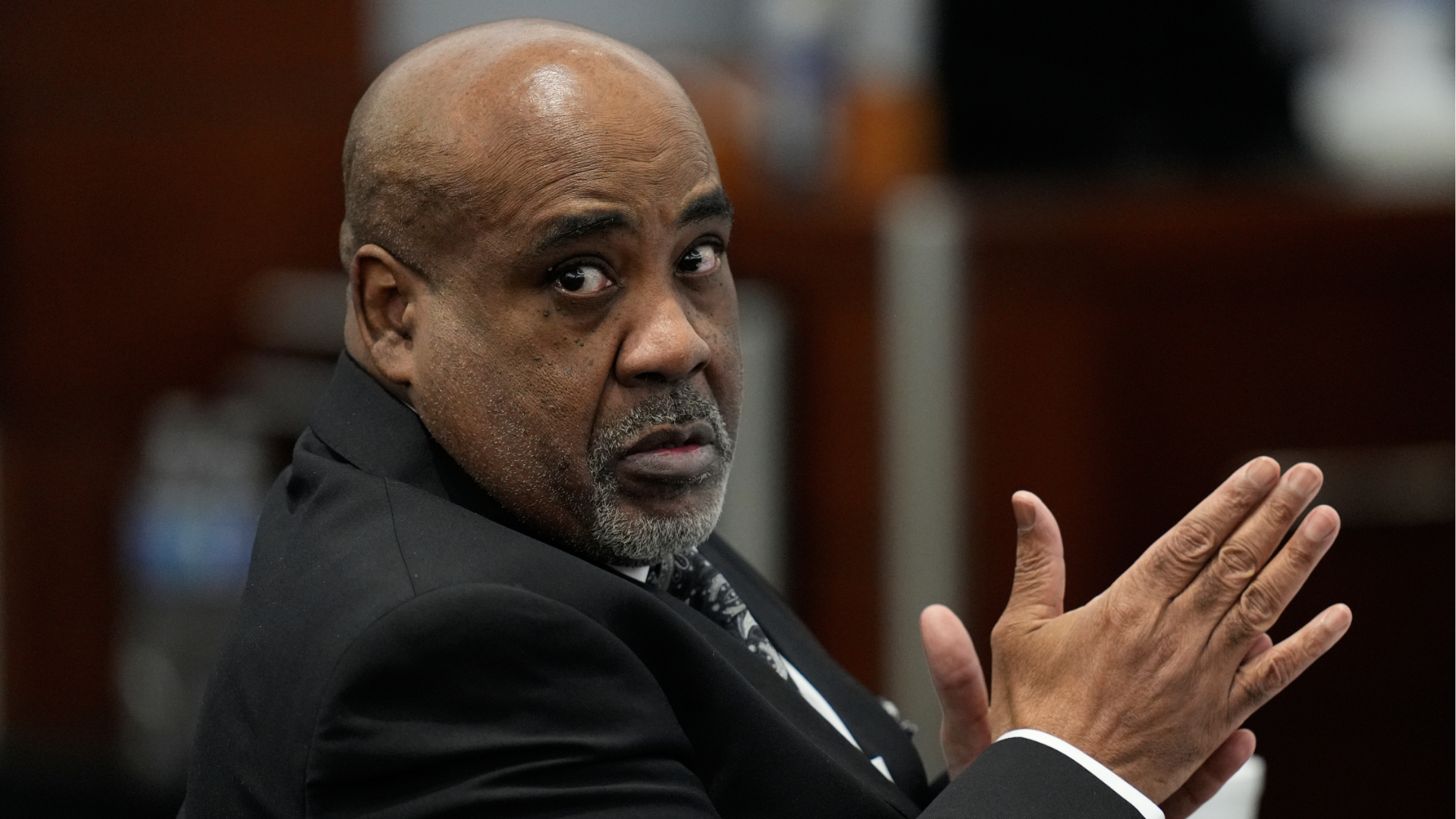 Duane Davis in court for his trial, related to the 1996 killing of rapper Tupac Shakur, at Clark County District Court Regional Justice Center in Las Vegas, Tuesday, Aug. 25, 2026.