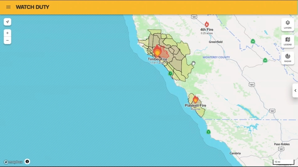 New fire erupts in Big Sur, prompting evacuations