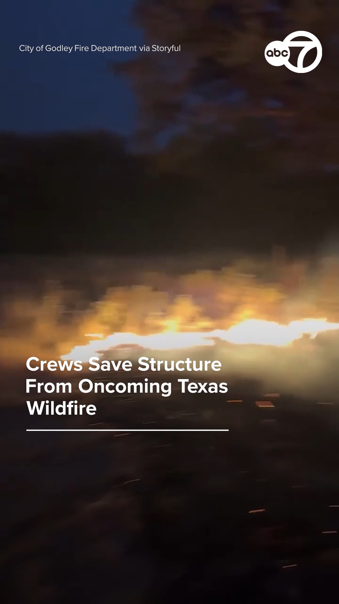 Crews save structure from oncoming Texas wildfire 
