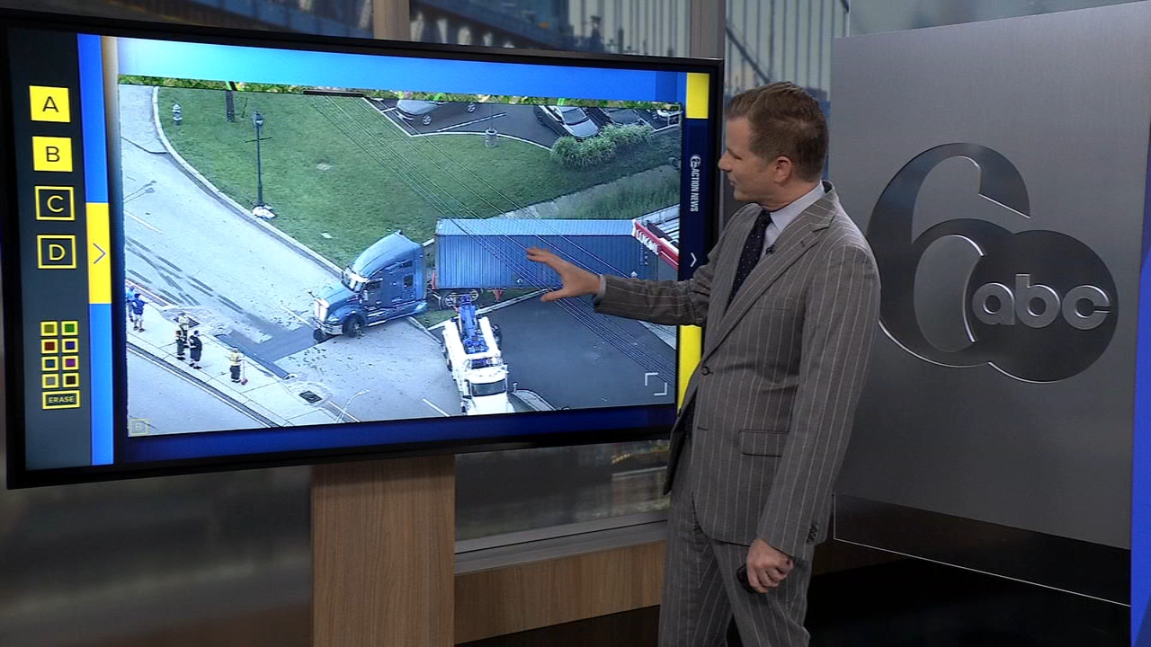 Semi overturns in Whitemarsh Township, Montgomery County