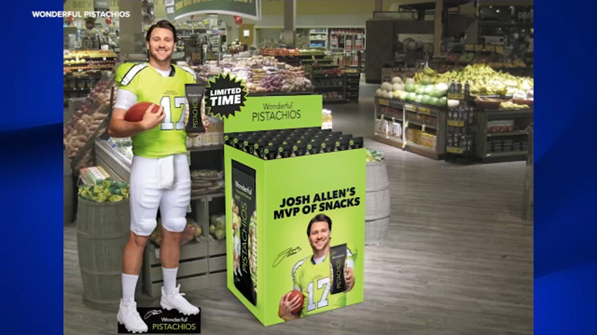 Josh Allen featured on newest packaging of Wonderful Pistachios