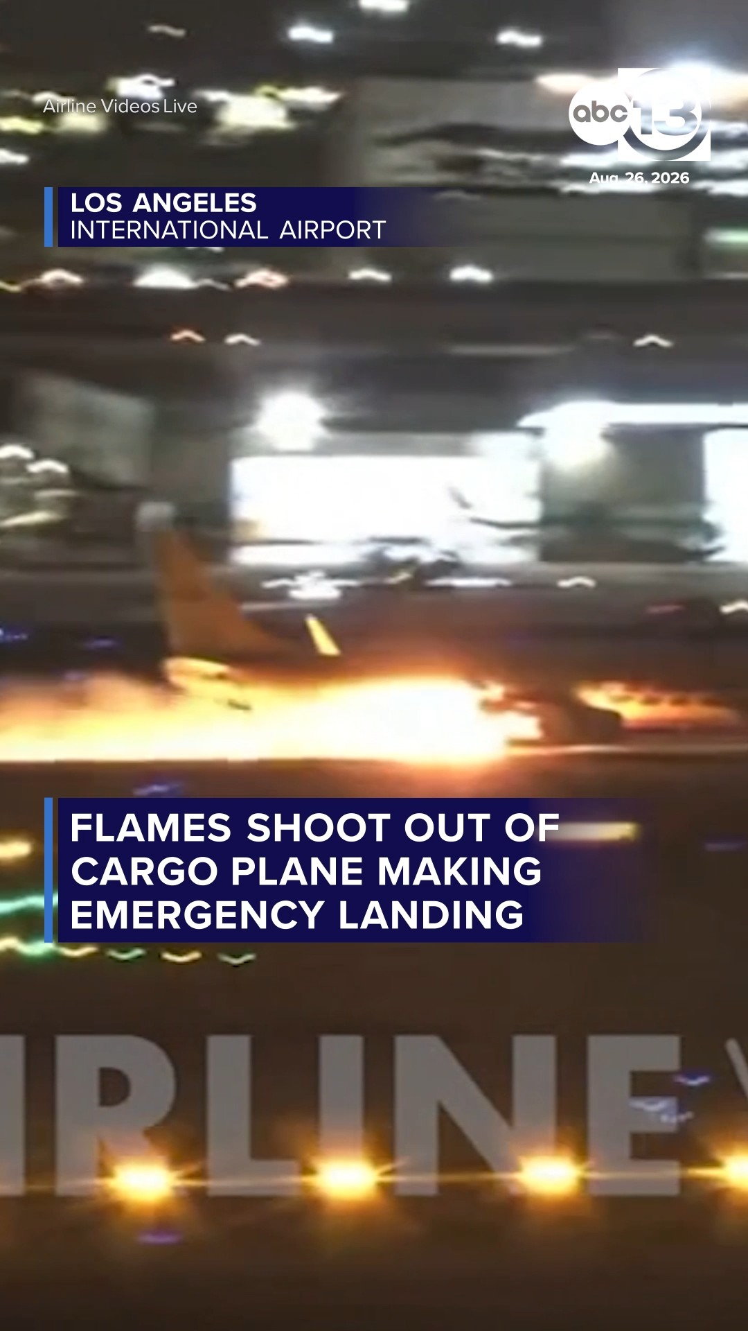 Flames shoot out plane making emergency landing