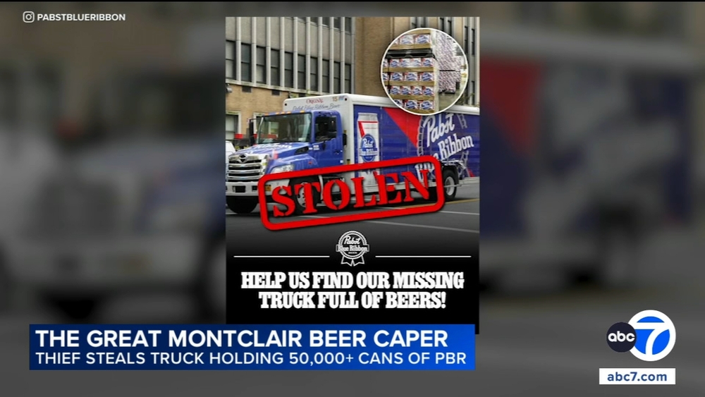 Truck carrying 40,000 pounds of PBR beer stolen in Montclair