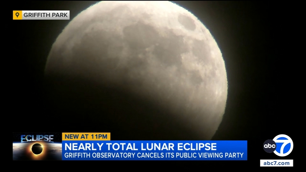 Partial lunar eclipse visible in Los Angeles
