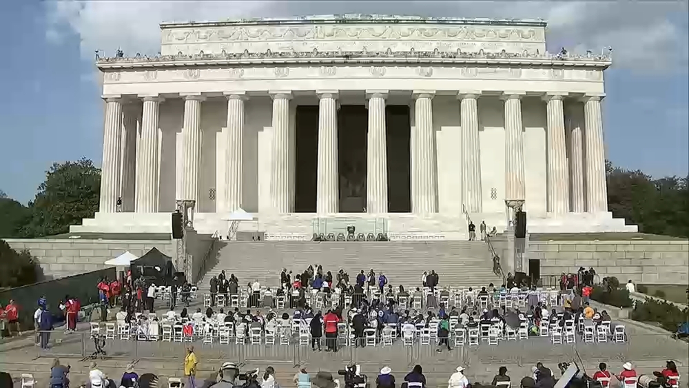 Marchers travel to Washington, D.C. for rally to support voter protections
