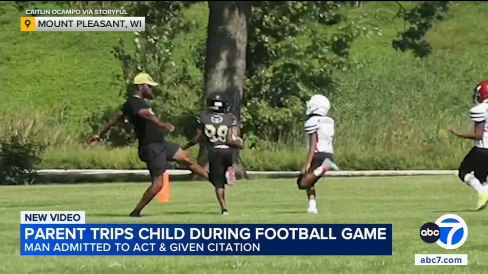 Parent cited after tripping 9-year-old football player mid-game