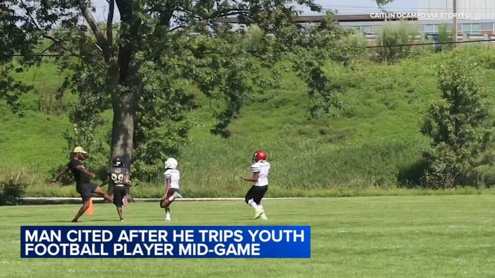 Parent cited after tripping 9-year-old football player mid-game