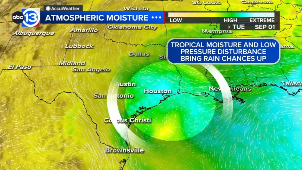 Rain chances drop this weekend then climb with a tropical disturbance
