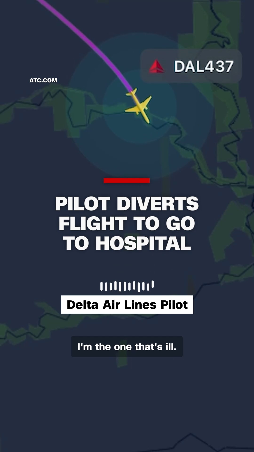 Pilot diverts flight to go to hospital