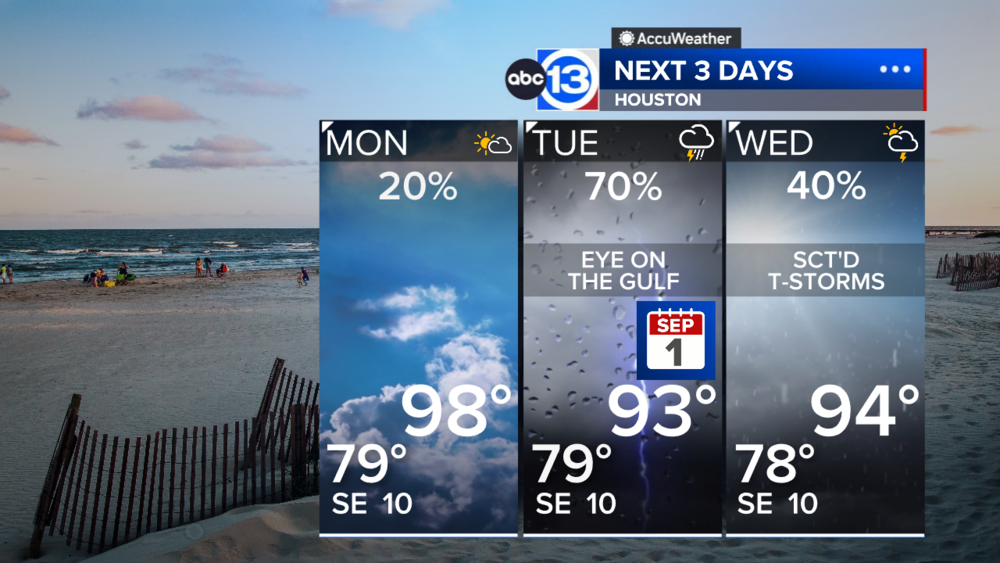 Tropical disturbance could bring heavy rain, street flooding Tuesday