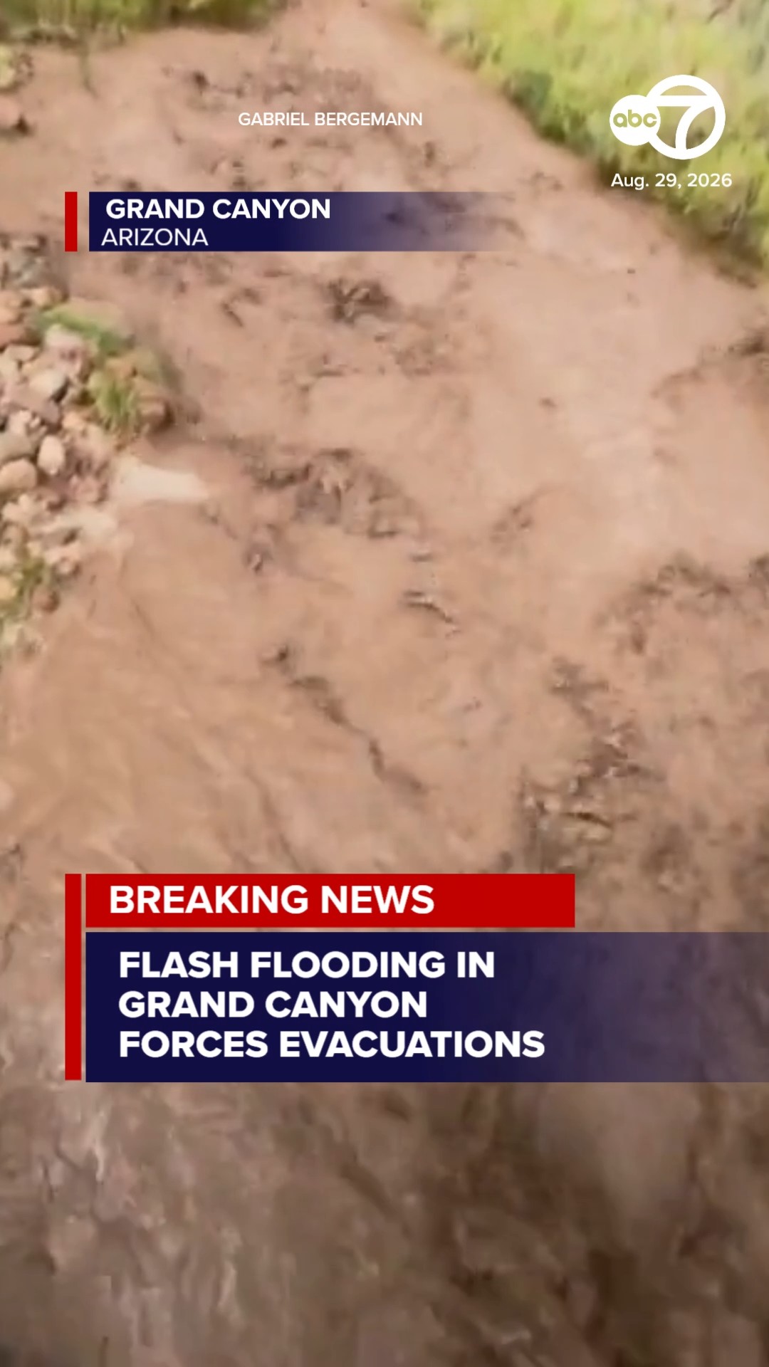 Dozens evacuated from Grand Canyon after flash flood