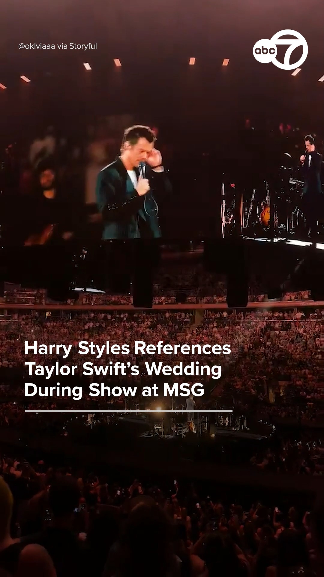 Harry Styles references Taylor Swift's wedding during show at MSG 
