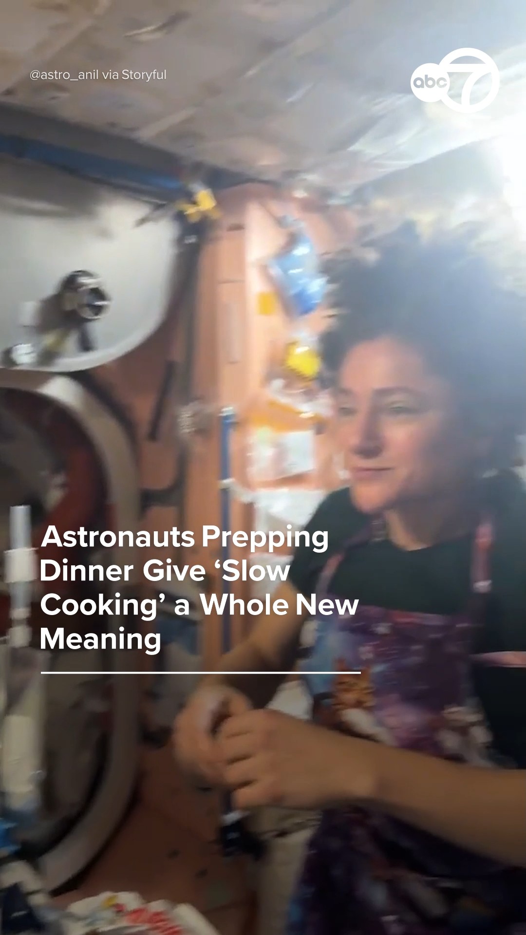 Astronauts prepping dinner give 'slow cooking' a whole new meaning 
