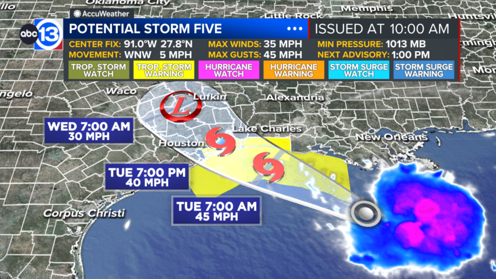 Potential Storm Five forms in the Gulf, expected to become Edouard