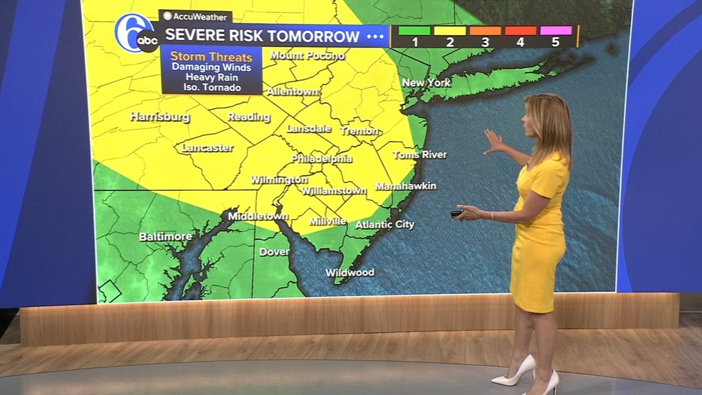 AccuWeather: Tracking severe storms tomorrow in the Philadelphia region