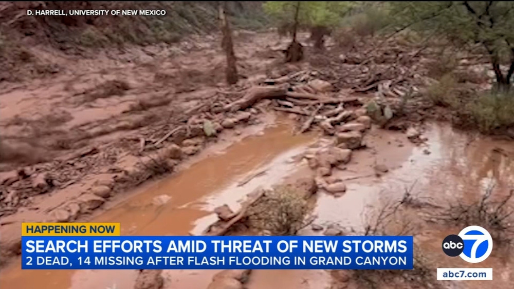 At least 2 dead in Grand Canyon flash flooding