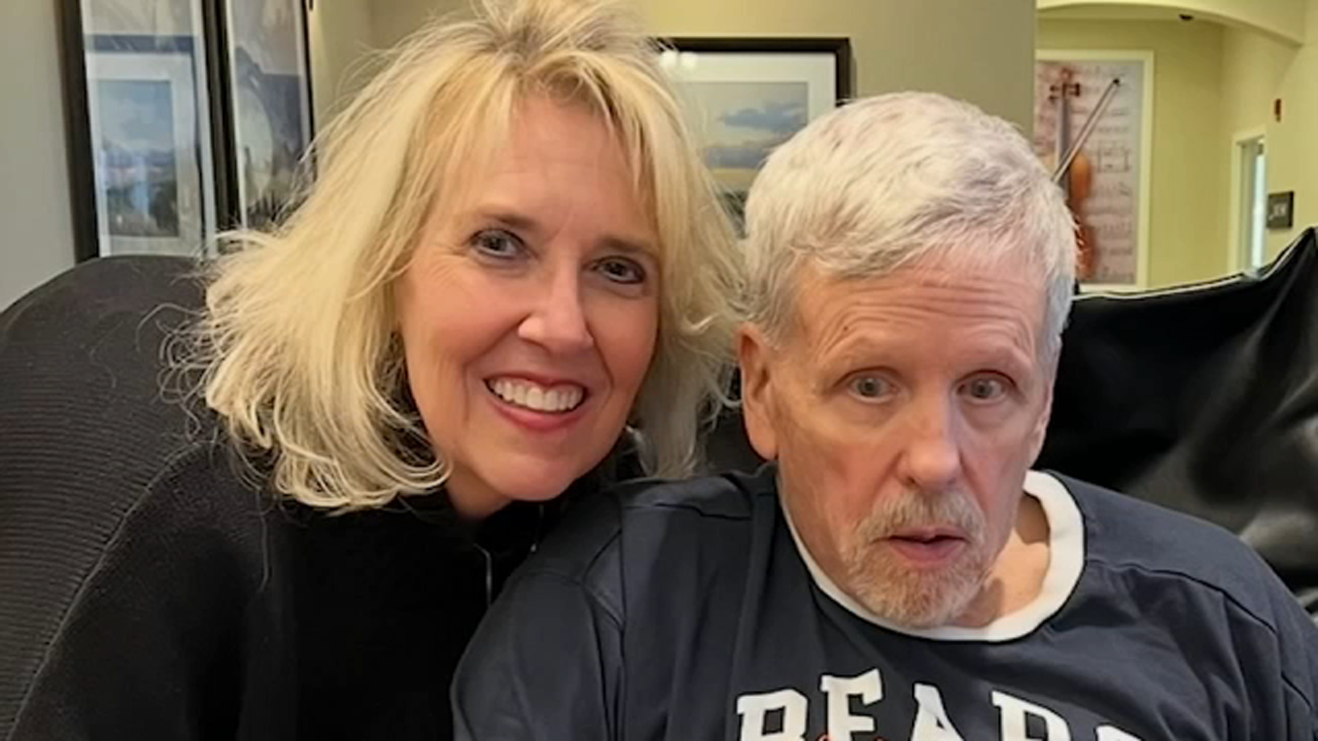 This photo shows Kristen Fisher with her husband, Skip, who was a resident at Encore Memory Care in South Barrington.