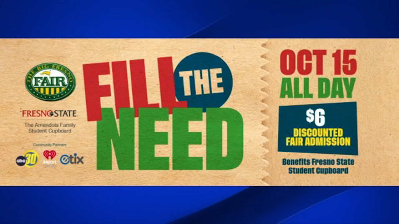 Big Fresno Fair 'Fill the Need' day to support Fresno State student food pantry