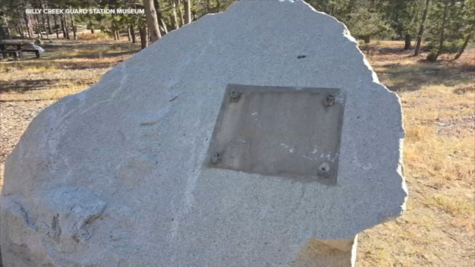 Community seeks return of stolen memorial plaques at Huntington Lake historical site