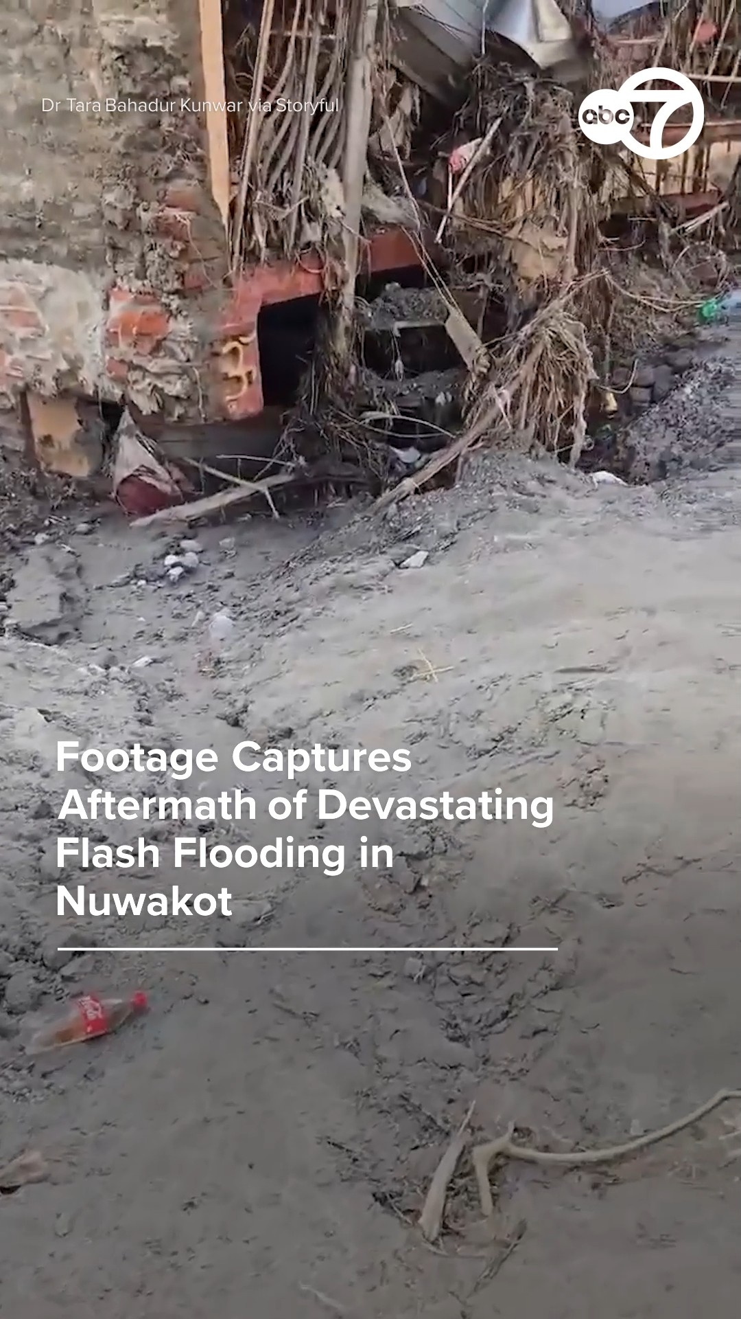 Footage captures aftermath of devastating flash flooding in Nuwakot
