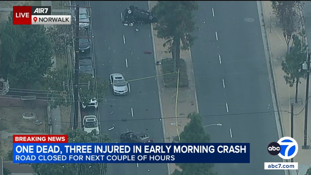 1 killed, 3 injured in street racing crash in Norwalk