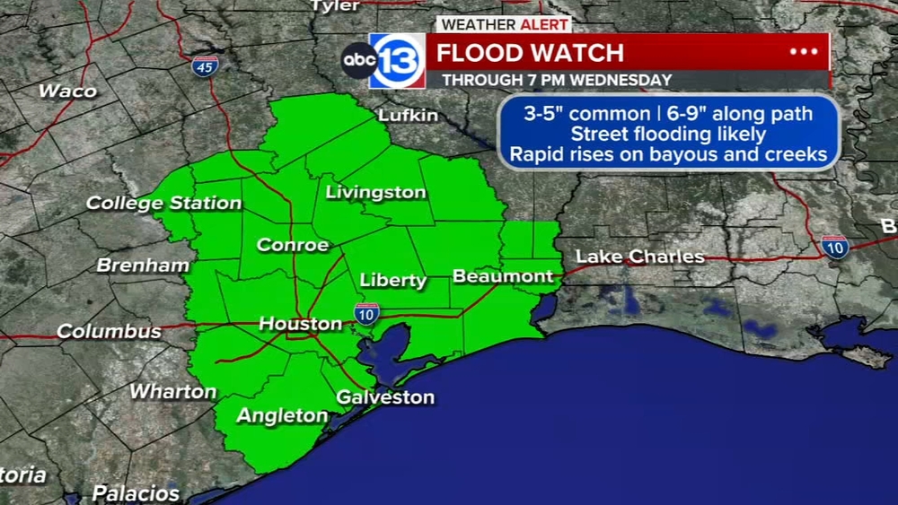 Edouard predicted to bring high rain totals east of Houston