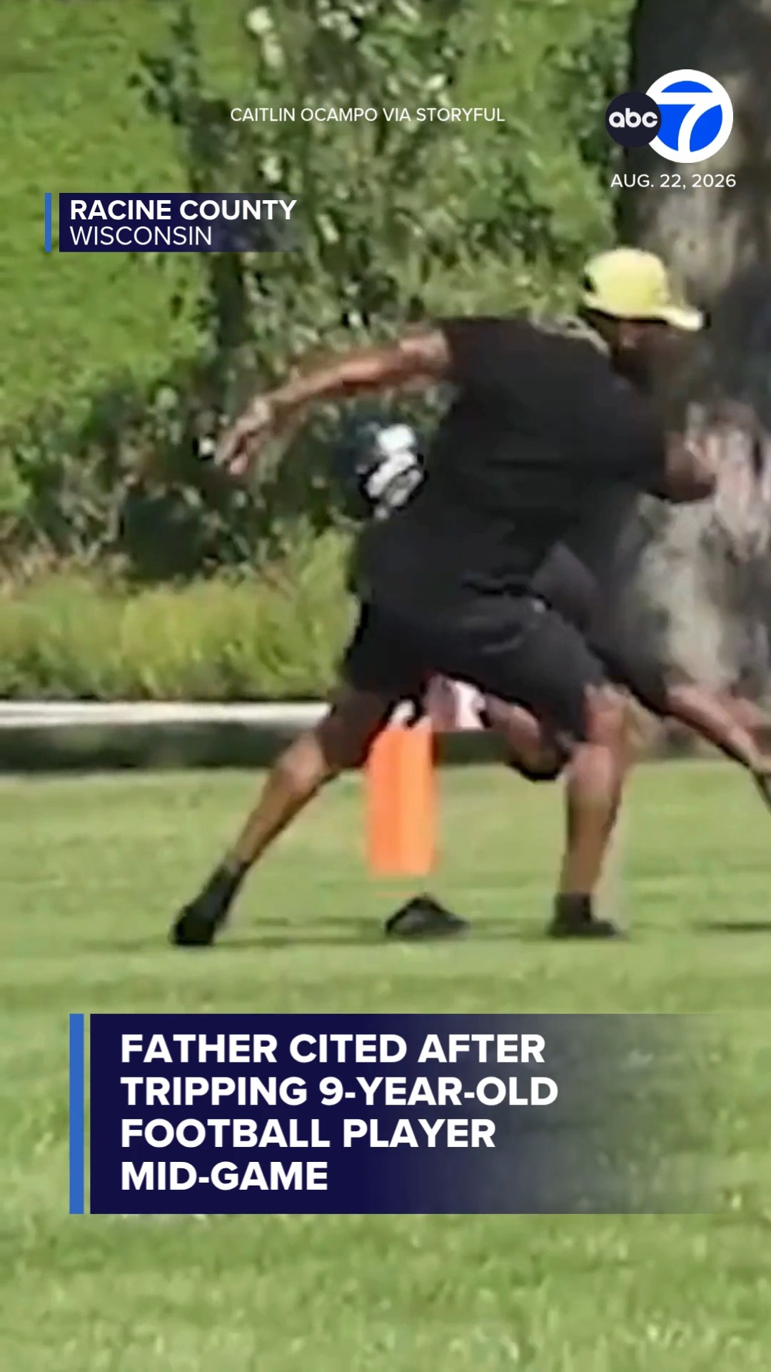 Parent cited after tripping 9-year-old mid-game , police say